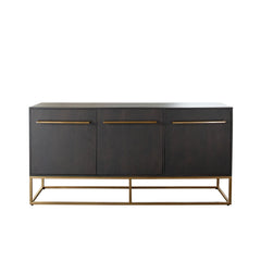 Encore Mango Wood Sideboard – Grey Oak Finish – front view – Lusso Furniture Miami