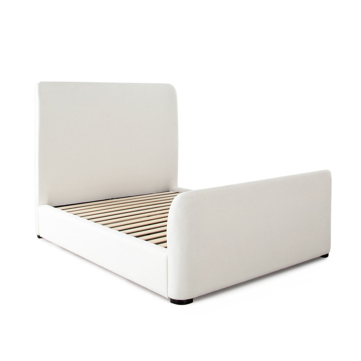 Eve Contoured Upholstered Bed – angle view – Lusso Furniture Miami
