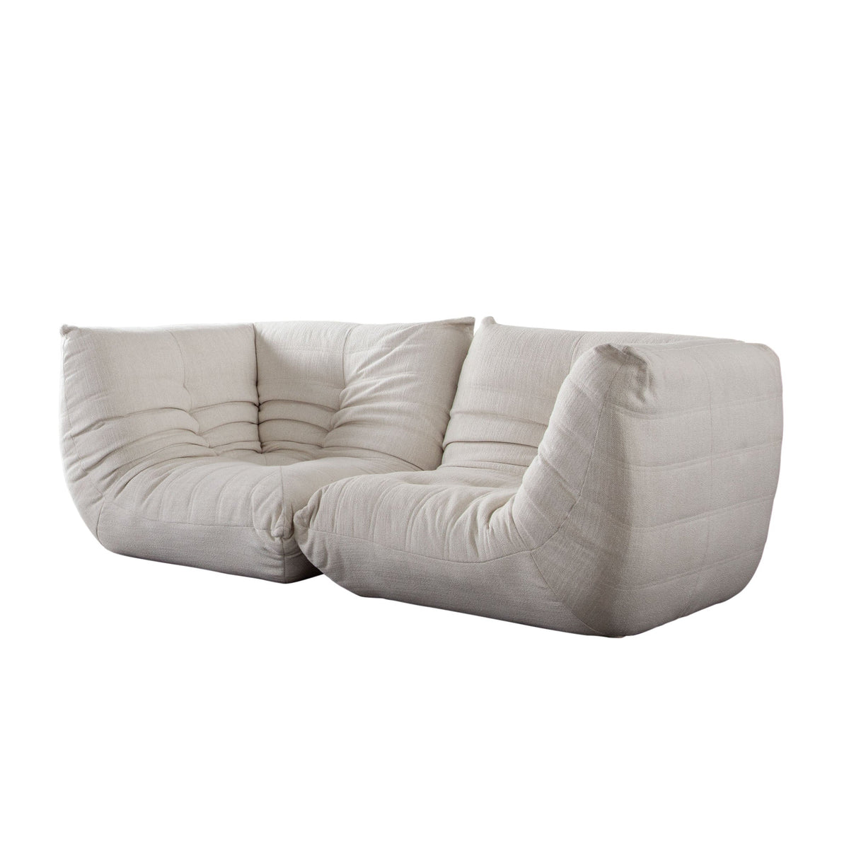 Ezra Pleated Floor Modular Sofa – finish detail – Lusso Furniture Miami
