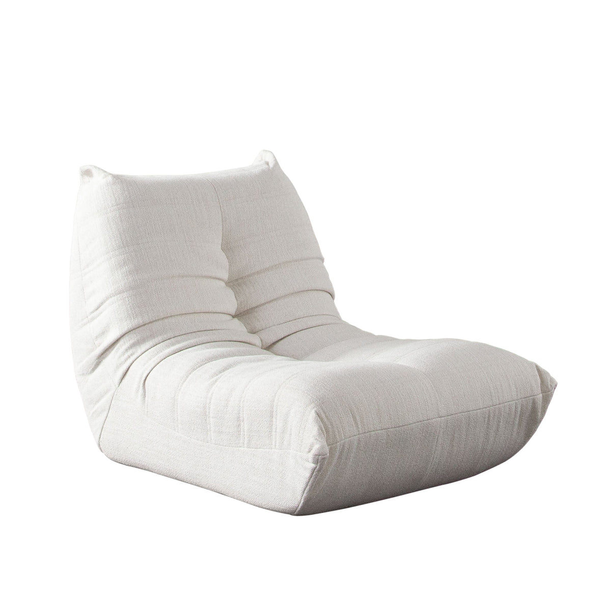 Ezra Pleated Floor Modular Sofa – angle view – Lusso Furniture Miami