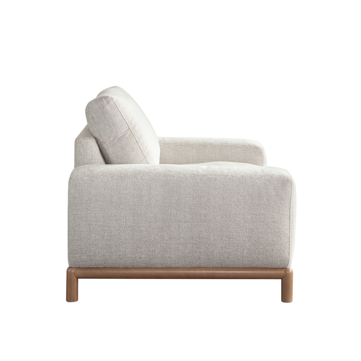 Fallon Square Arm Accent Chair – side view – Lusso Furniture Miami
