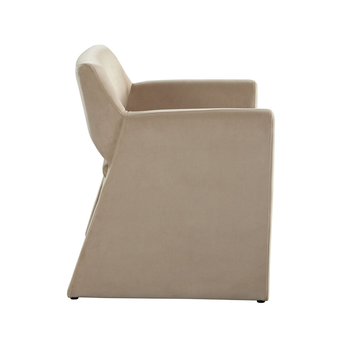 Flynn Performance Velvet Dining Chair – side view – Lusso Furniture Miami