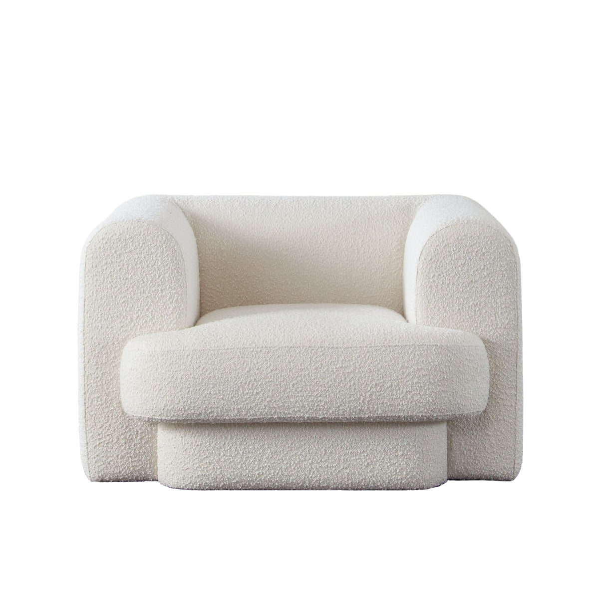 Form Oversized Accent Chair – Ivory Boucle Fabric – alternate view – Lusso Furniture Miami