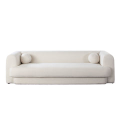 Form Modern Fabric Sofa – Ivory Boucle Fabric – alternate view – Lusso Furniture Miami
