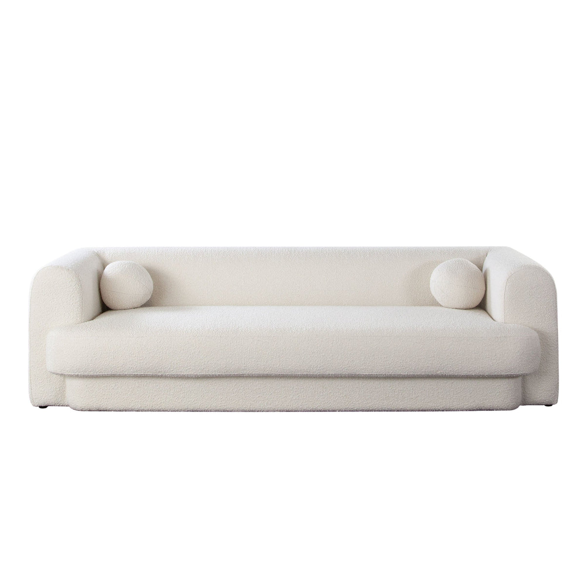 Form Modern Fabric Sofa – Ivory Boucle Fabric – alternate view – Lusso Furniture Miami