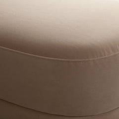 Fox Oval Upholstered Accent Bench – detail – Lusso Furniture Miami