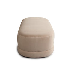 Fox Oval Upholstered Accent Bench – side view – Lusso Furniture Miami