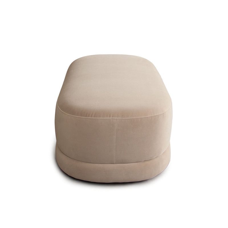 Fox Oval Upholstered Accent Bench-zoom-