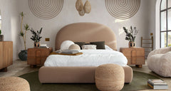 Fox Arched Upholstered Bed – room setting – Lusso Furniture Miami