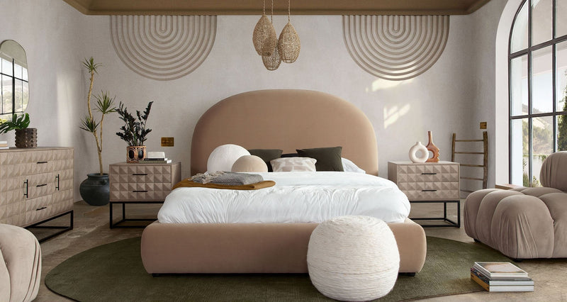Fox Arched Upholstered Bed-zoom-