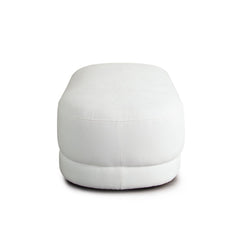 Fox Oval Upholstered Accent Bench – close-up – Lusso Furniture Miami