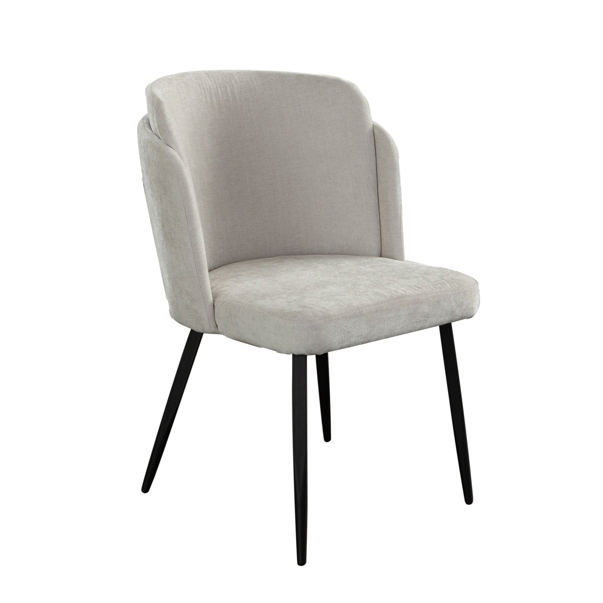 Grace Upholstered Dining Chair Set – side view – Lusso Furniture Miami