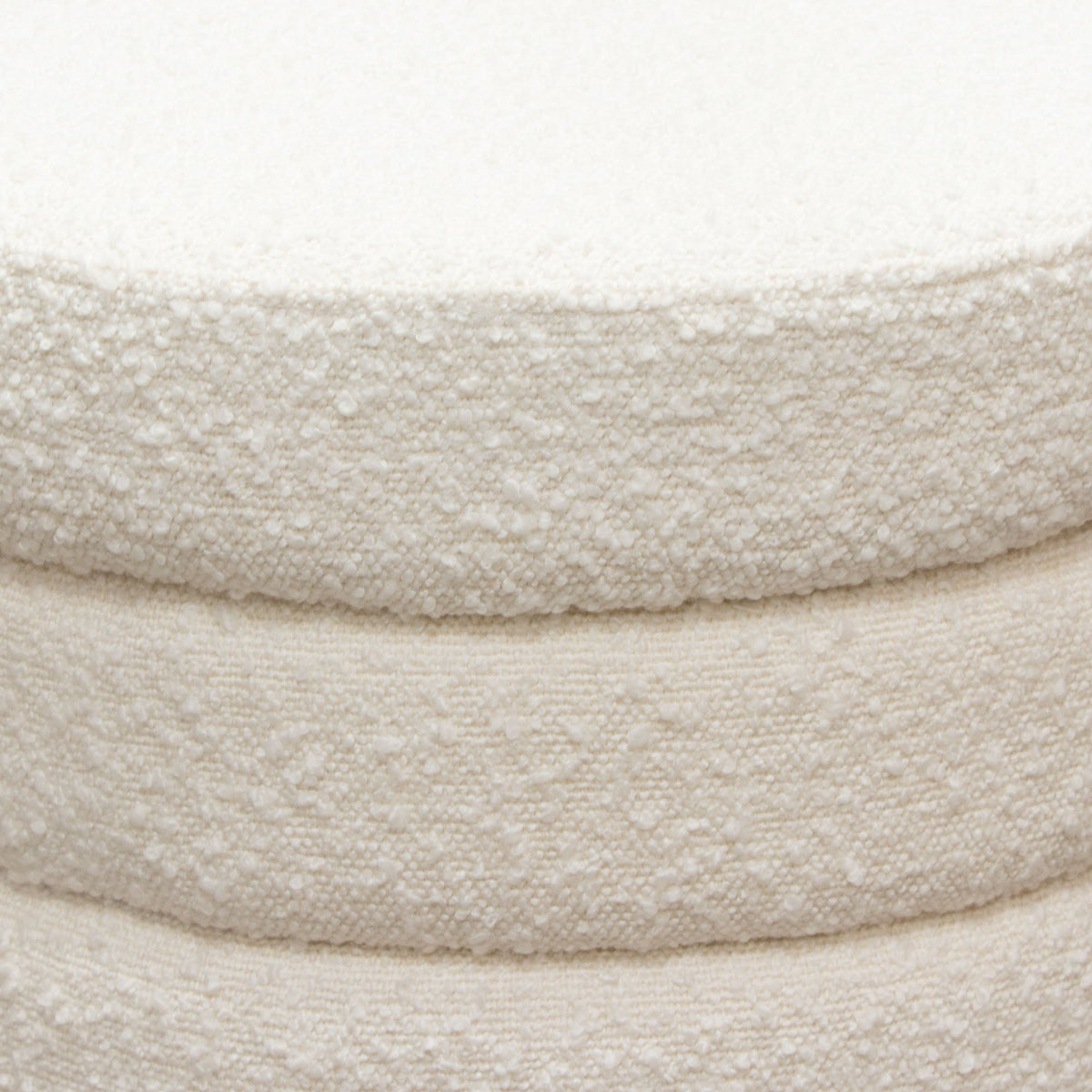 Helix Round Boucle Ottoman – detail – Lusso Furniture Miami