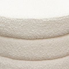 Helix Round Boucle Ottoman – detail – Lusso Furniture Miami