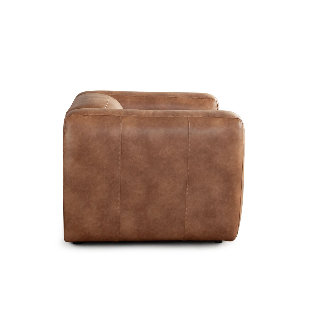 Hyde Leatherette Accent Chair – side view – Lusso Furniture Miami