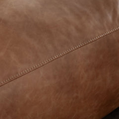 Hyde Saddle Brown Leatherette Sofa – back view – Lusso Furniture Miami