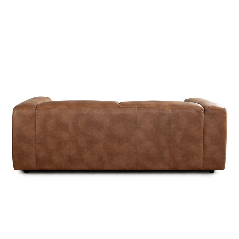 Hyde Saddle Brown Leatherette Sofa-zoom-