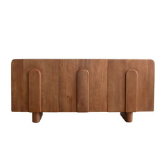 Indigo Solid Wood Sideboard – Honey Finish – front view – Lusso Furniture Miami