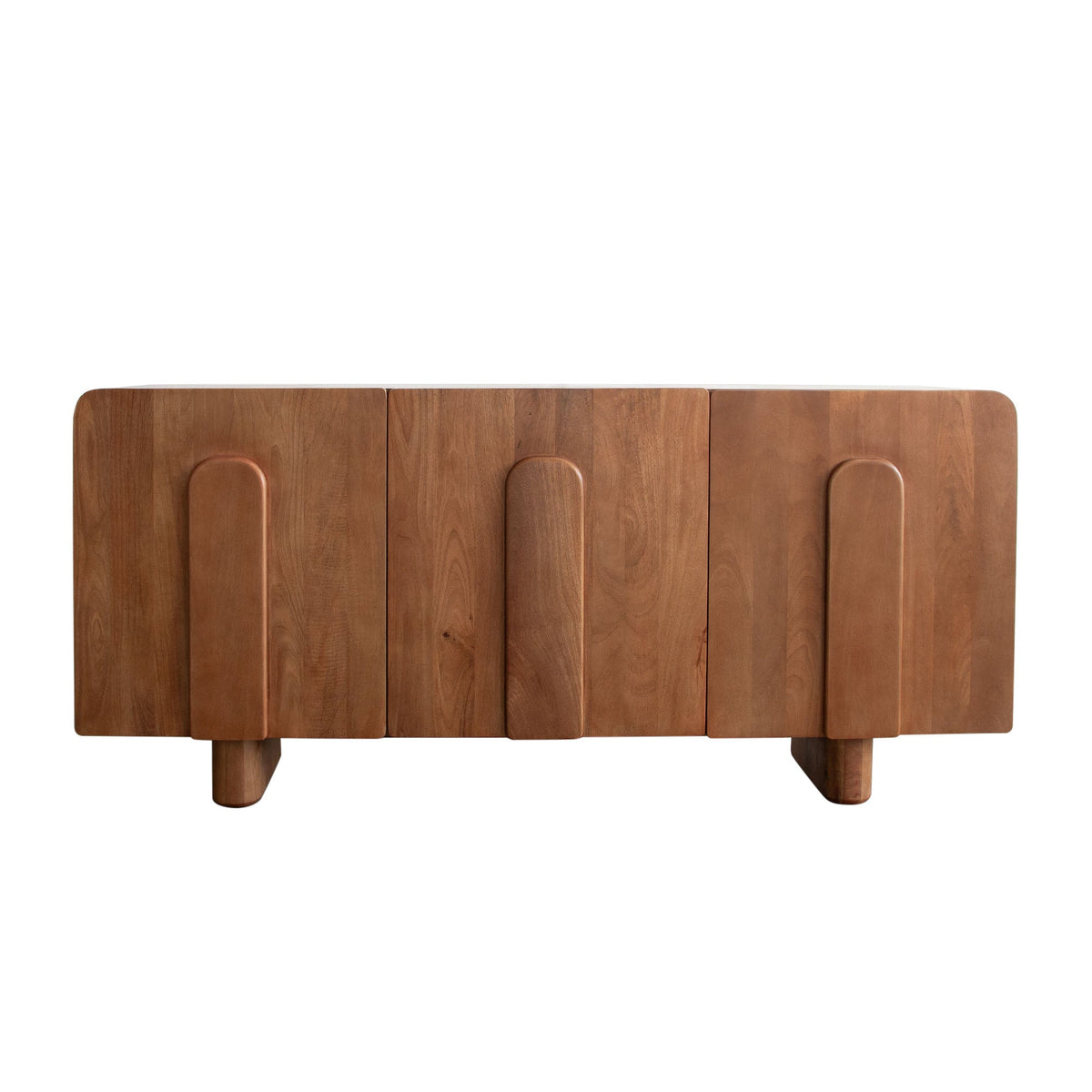 Indigo Solid Wood Sideboard – Honey Finish – front view – Lusso Furniture Miami