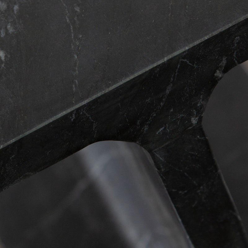 Iris Genuine Marble End Table-zoom-