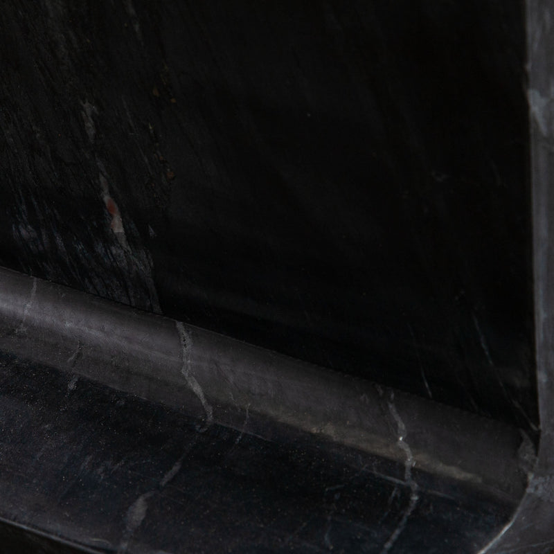 Iris Genuine Marble End Table-zoom-