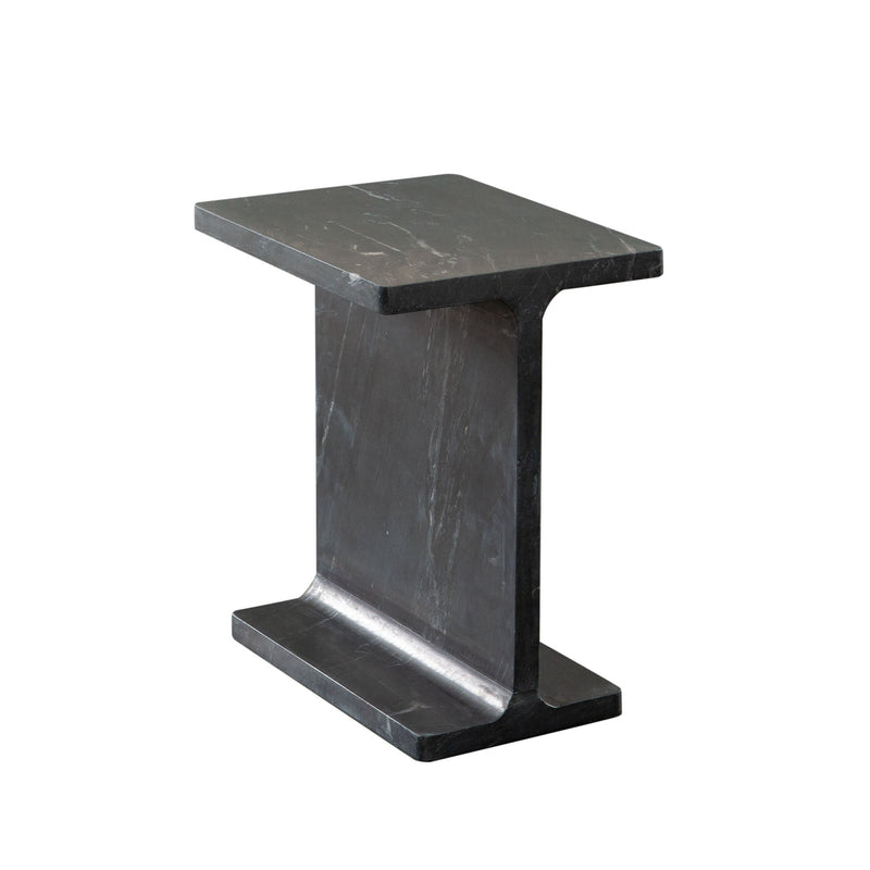 Iris Genuine Marble End Table-zoom-