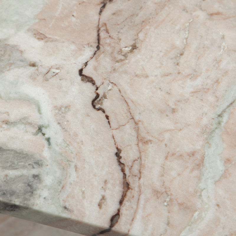 Iris Genuine Marble End Table-zoom-