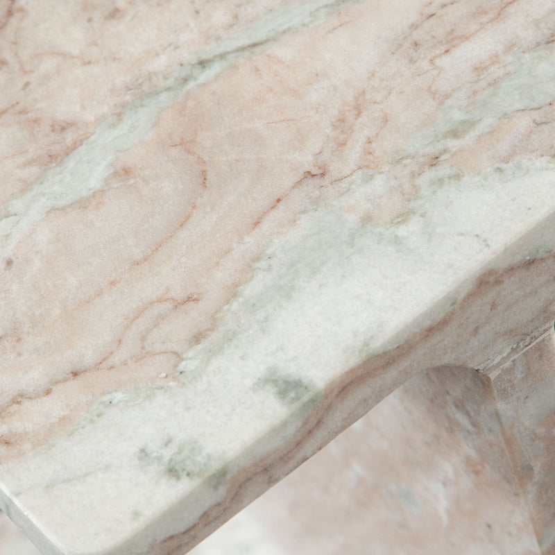 Iris Genuine Marble End Table-zoom-