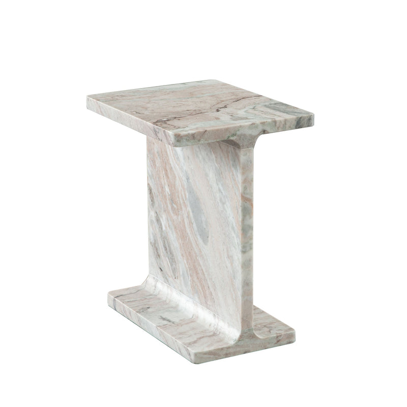 Iris Genuine Marble End Table-zoom-