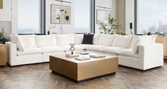 Ivy Faux Shearling Modular Sofa – view 39 – Lusso Furniture Miami