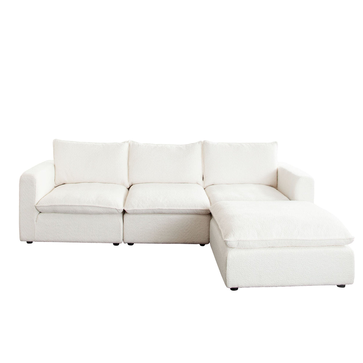 Ivy Faux Shearling Modular Sofa – view 32 – Lusso Furniture Miami