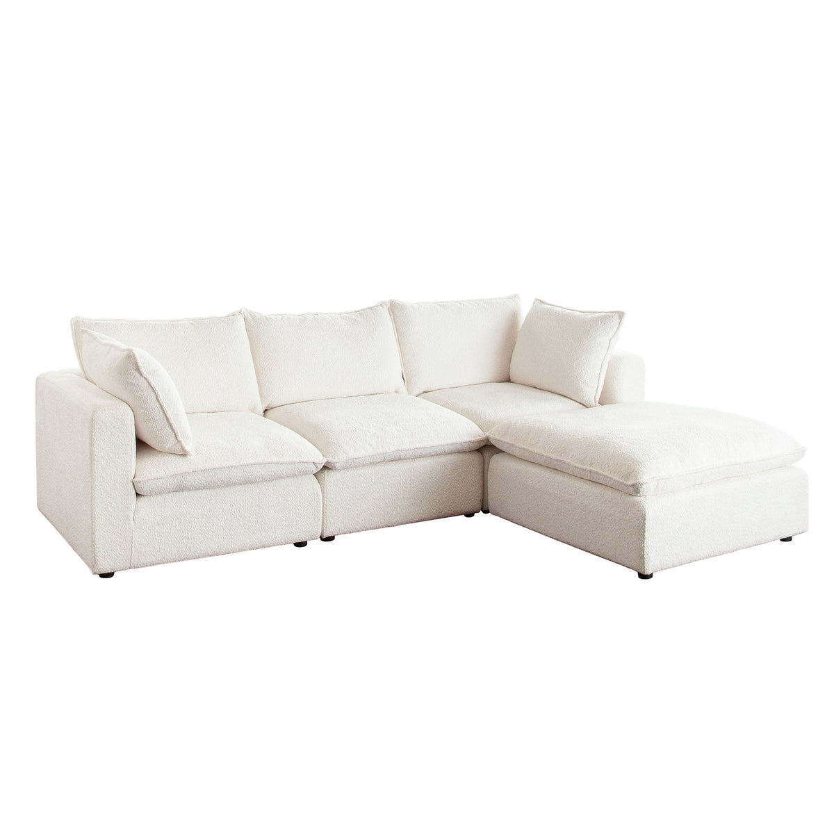 Ivy Faux Shearling Modular Sofa – view 33 – Lusso Furniture Miami