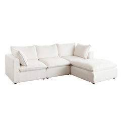 Ivy Faux Shearling Modular Sofa – view 33 – Lusso Furniture Miami