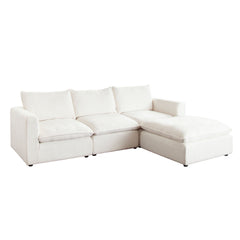 Ivy Faux Shearling Modular Sofa – view 34 – Lusso Furniture Miami