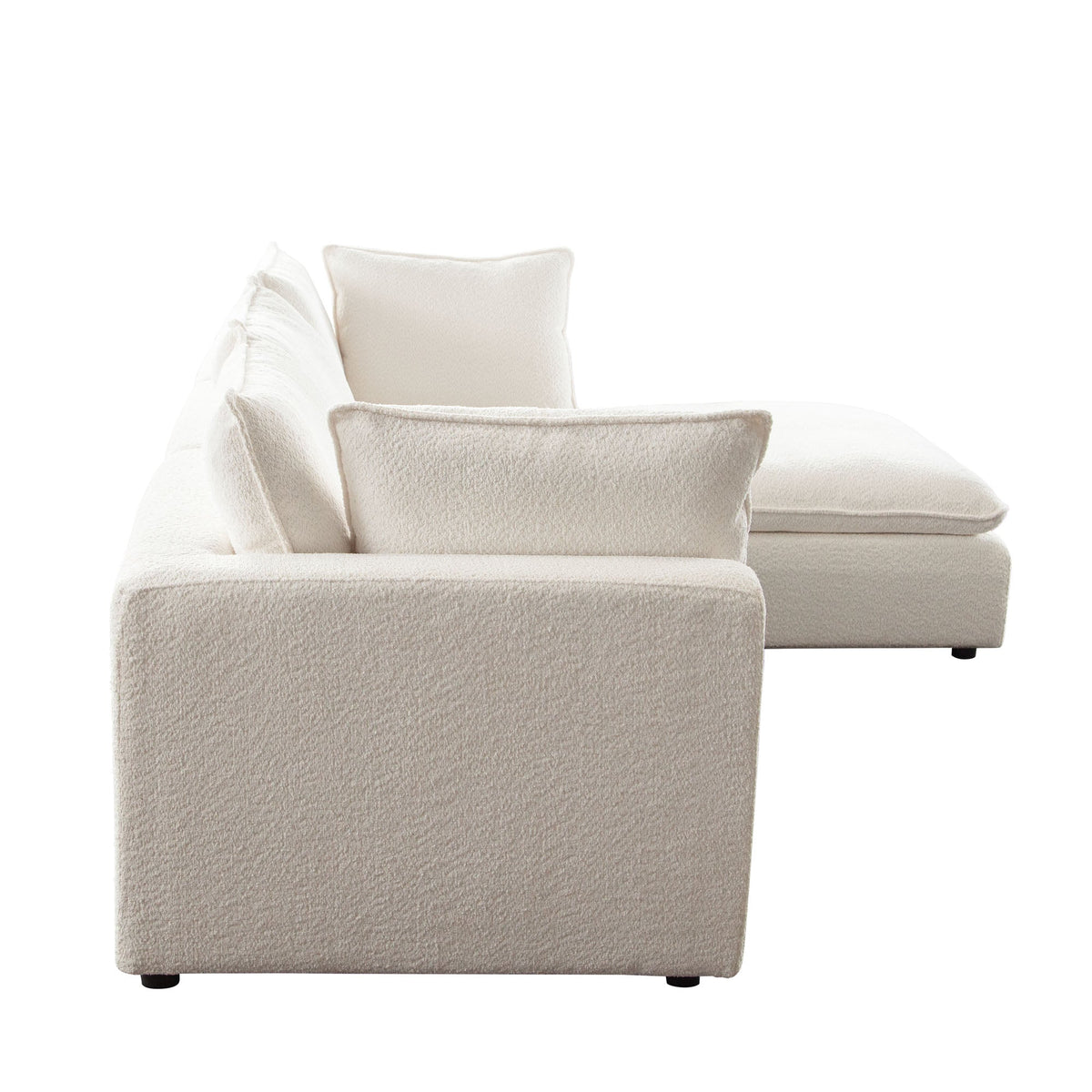 Ivy Faux Shearling Modular Sofa – view 36 – Lusso Furniture Miami