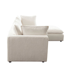 Ivy Faux Shearling Modular Sofa – view 36 – Lusso Furniture Miami