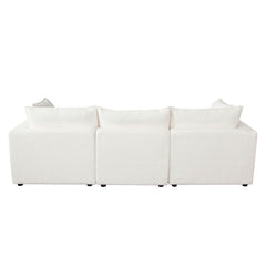 Ivy Faux Shearling Modular Sofa – view 37 – Lusso Furniture Miami
