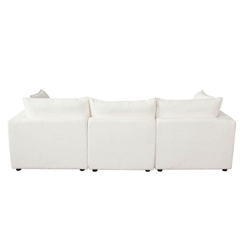 Ivy Faux Shearling Modular Sofa-zoom-