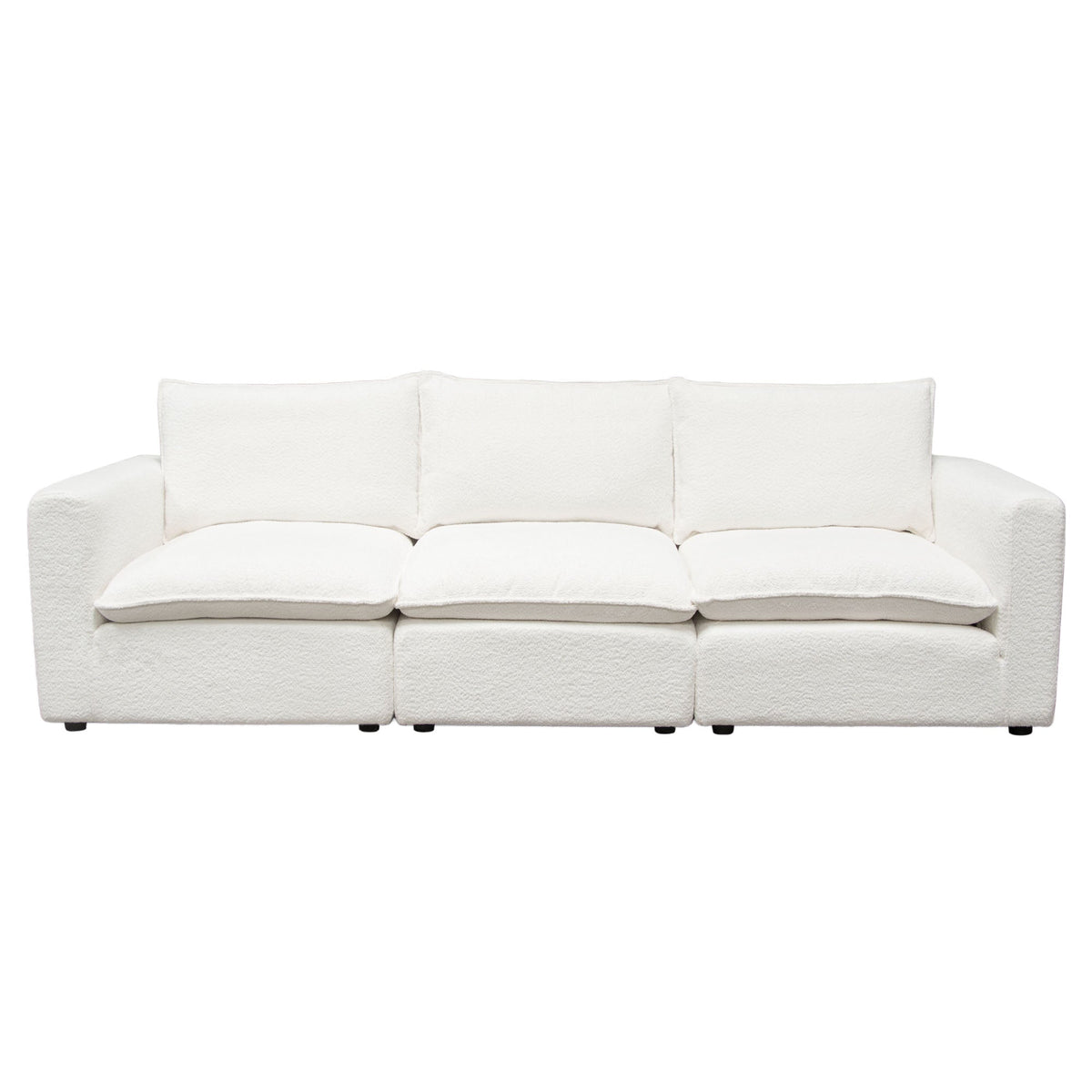 Ivy Faux Shearling Modular Sofa – view 24 – Lusso Furniture Miami
