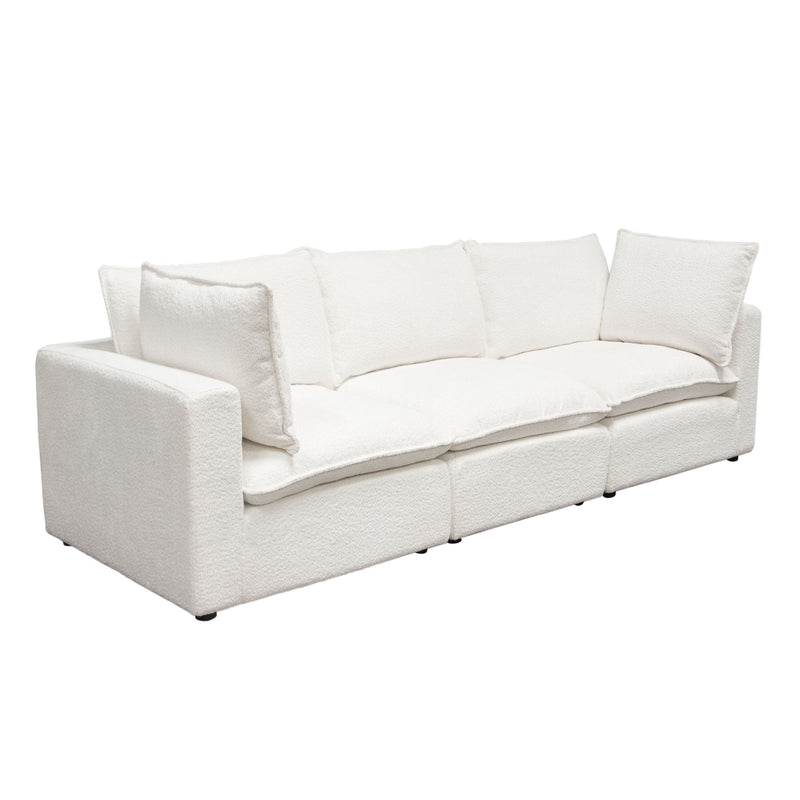 Ivy Faux Shearling Modular Sofa-zoom-
