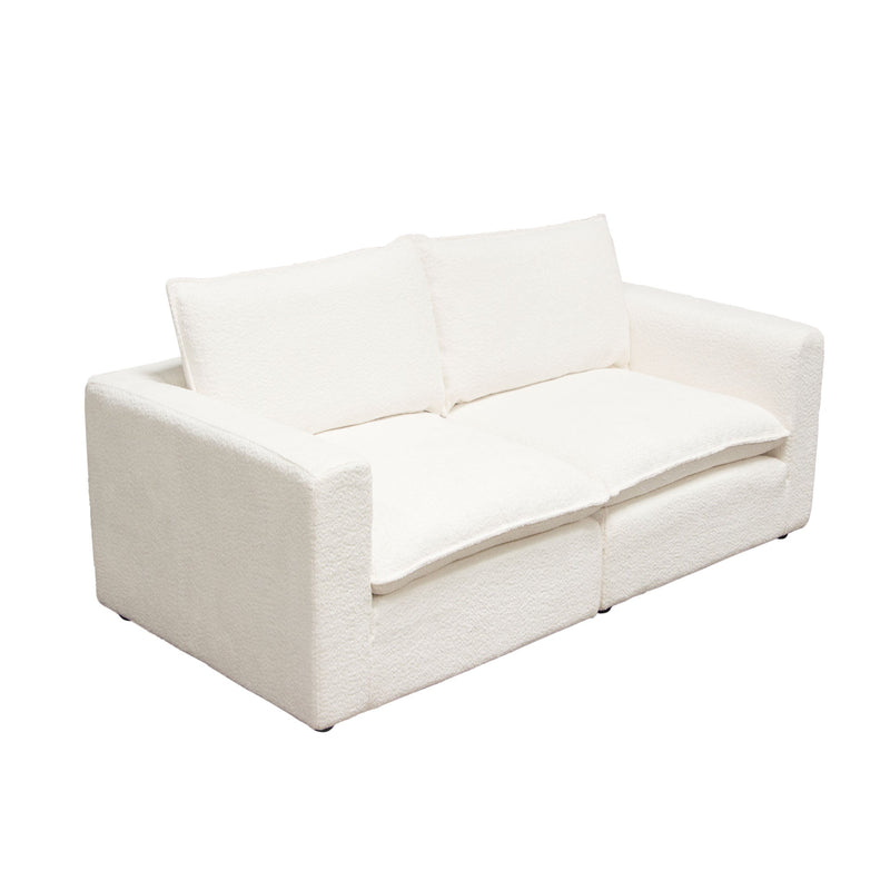 Ivy Faux Shearling Modular Sofa-zoom-