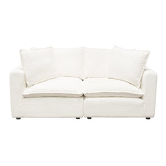 Ivy Faux Shearling Modular Sofa – 2-Piece Modular Sofa / White Faux Shearling – view 15 – Lusso Furniture Miami