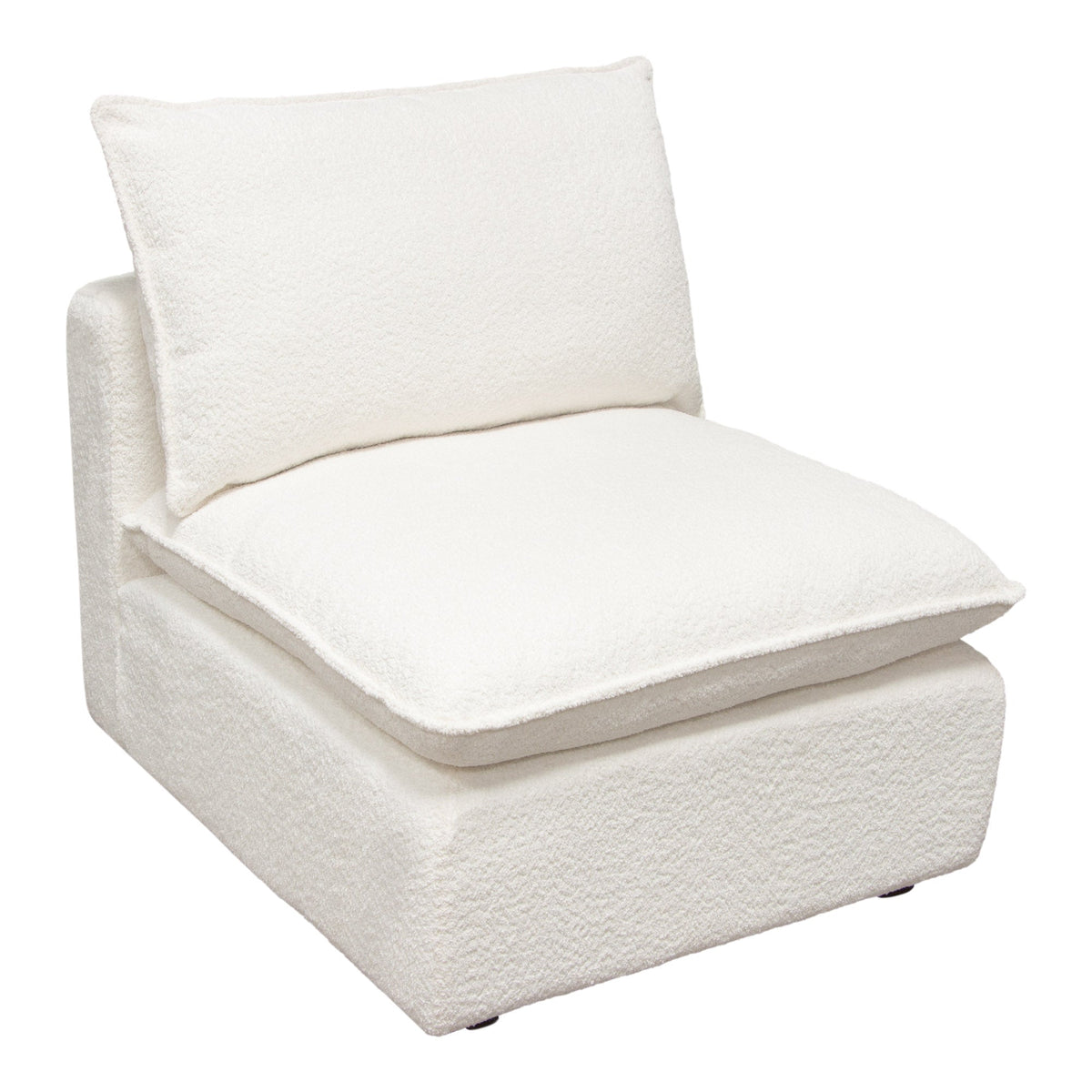 Ivy Faux Shearling Modular Sofa – angle view – Lusso Furniture Miami