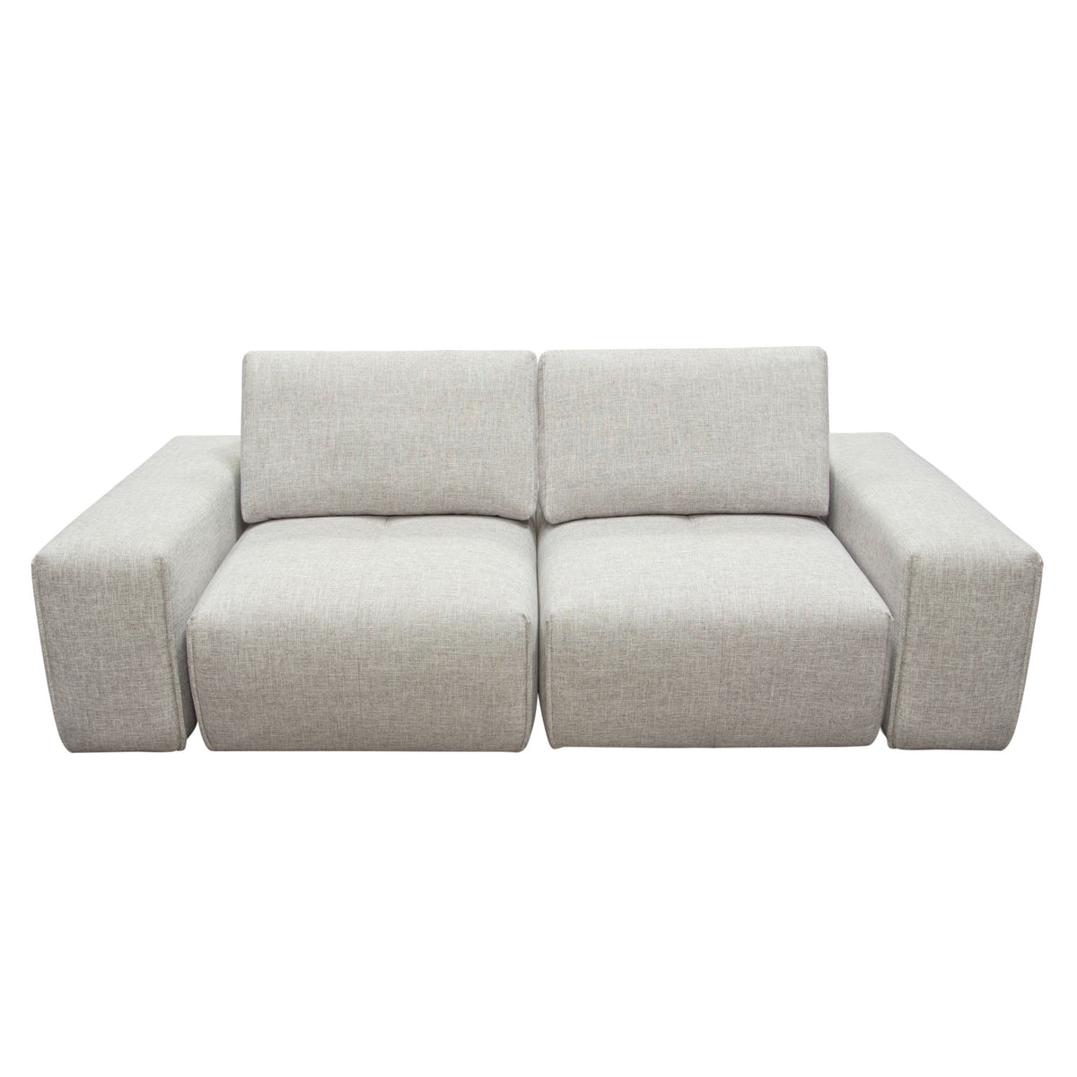 Jazz Adjustable Backrest Modular Sectional – 2-Seater with Adjustable Backrests / Light Brown Fabric – alternate view – Lusso Furniture Miami