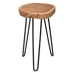 Joss Live Edge Hairpin End Table – room setting – Lusso Furniture Miami