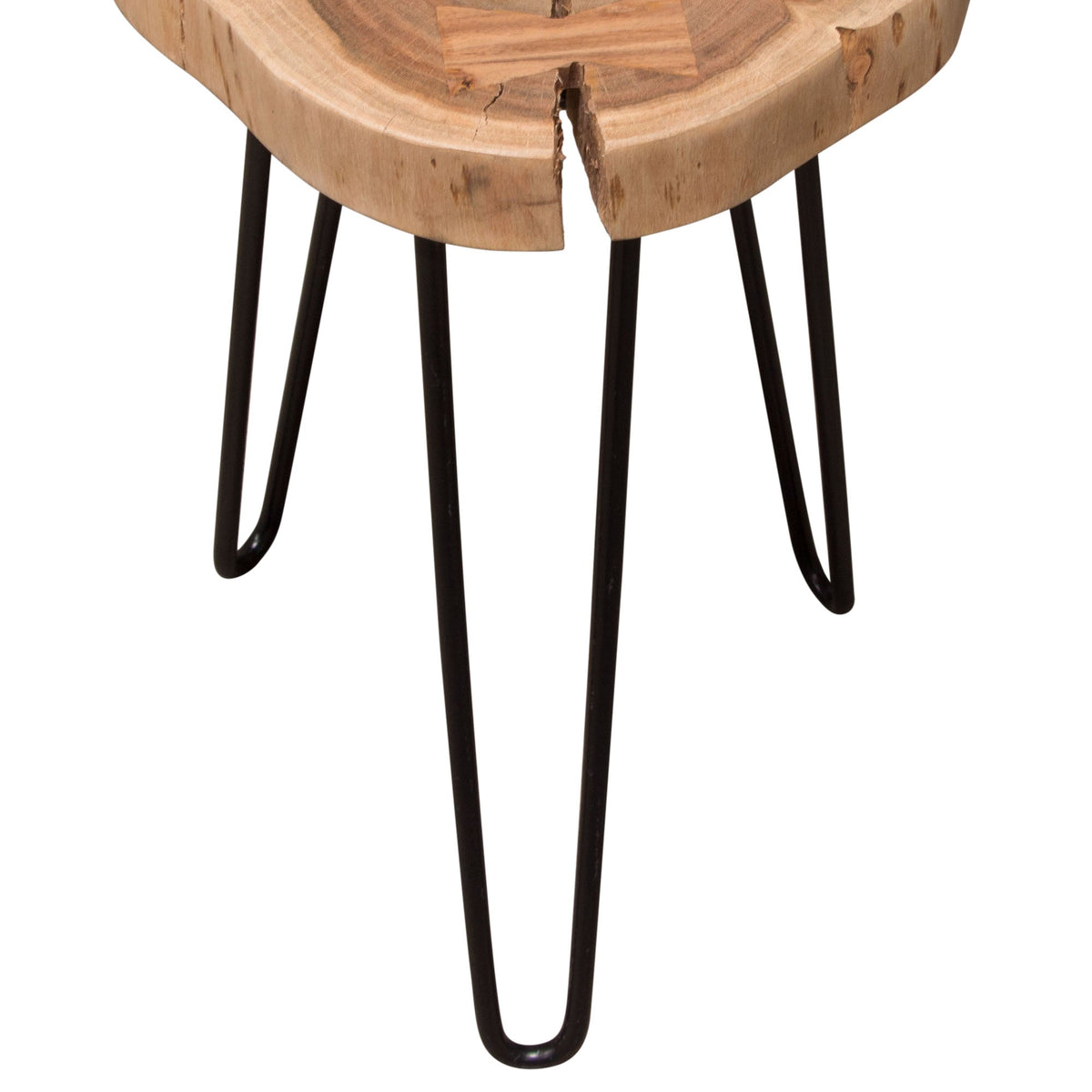 Joss Live Edge Hairpin End Table – back view – Lusso Furniture Miami