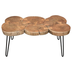 Joss Live Edge Wood Coffee Table – angle view – Lusso Furniture Miami