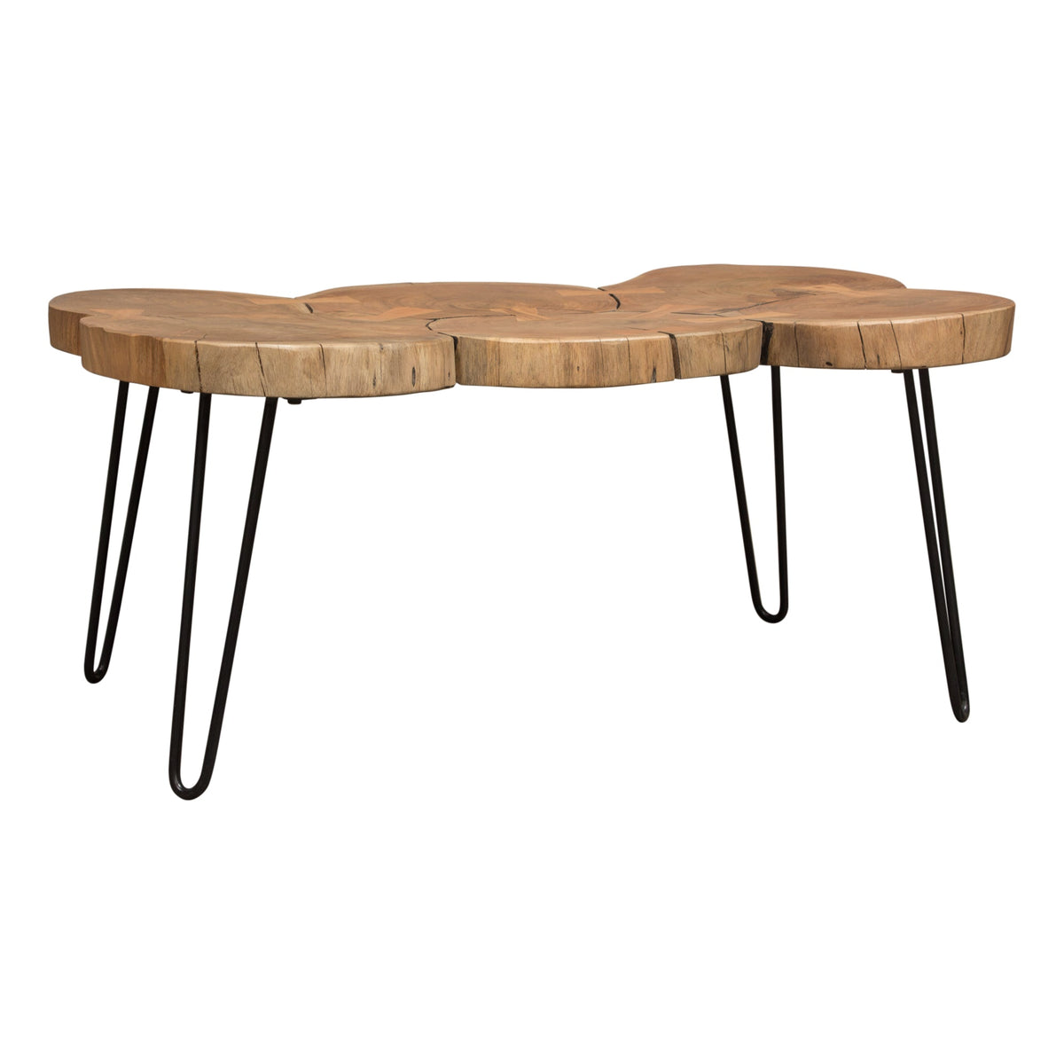 Joss Live Edge Wood Coffee Table – back view – Lusso Furniture Miami