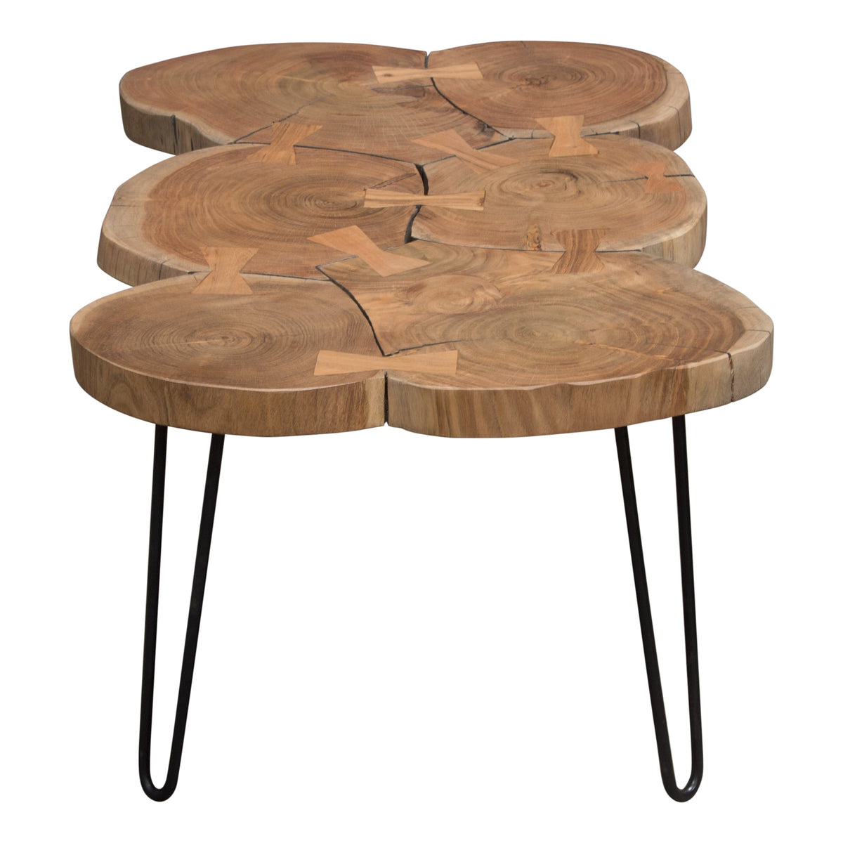 Joss Live Edge Wood Coffee Table – close-up – Lusso Furniture Miami