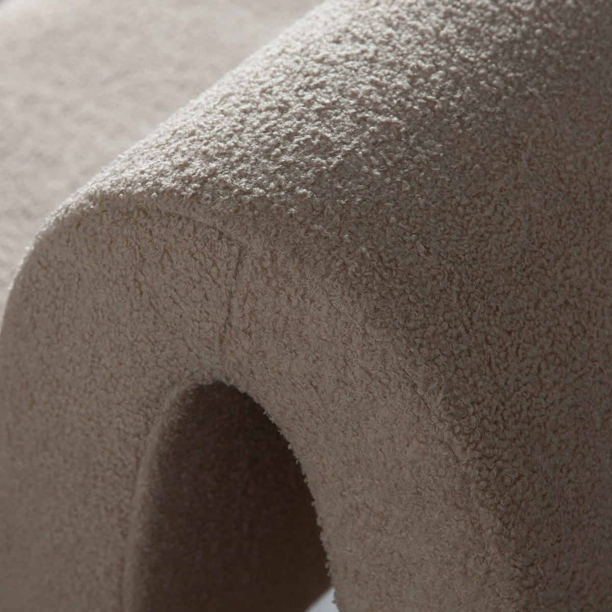 Lana Shearling Armless Accent Chair – back view – Lusso Furniture Miami